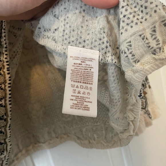 Free People Boho Medallion Print Top - Medium 0075 - Picture 6 of 7